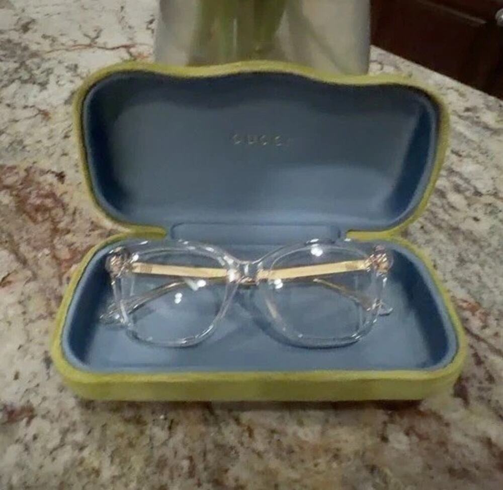 Gucci GG0566ON 004 Transparent Glasses With Case